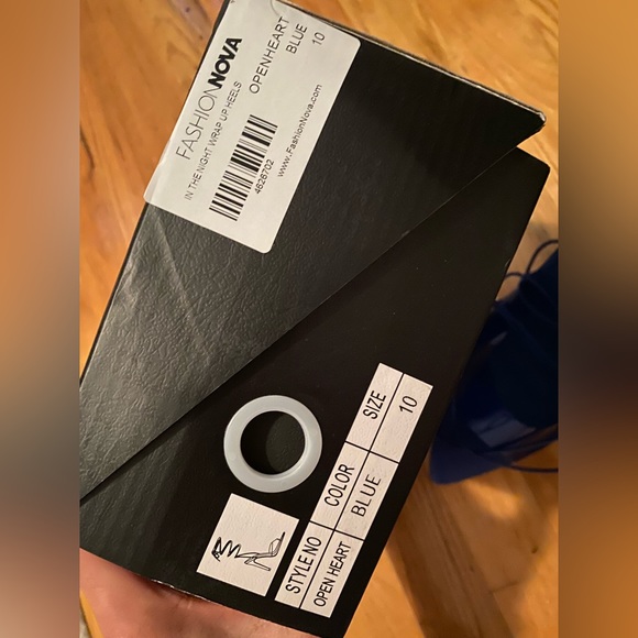 Fashion nova gladiator blue clear wrap tie up slides heels sandals - Picture 5 of 11